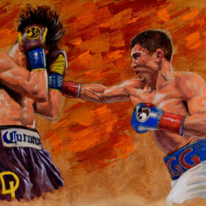 Golovkin vs Lemieux Painting Original